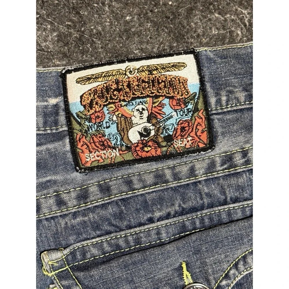 True Religion World Tour Section Straight Seat Jeans Men's Size 34x31. READ